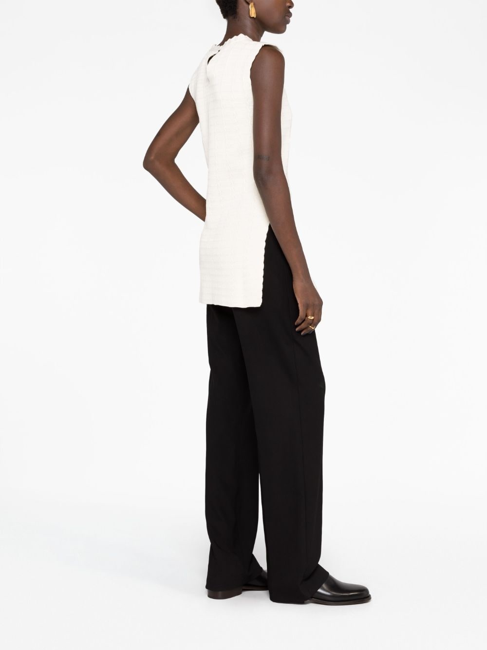 sleeveless knitted top - 6