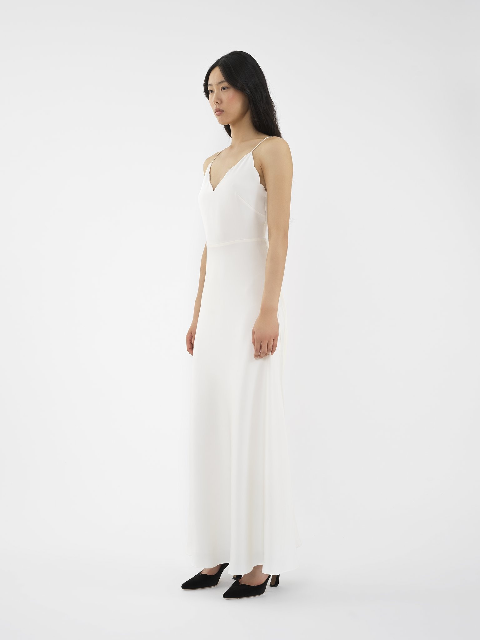 SLEEVELESS LONG FLARED DRESS - 4