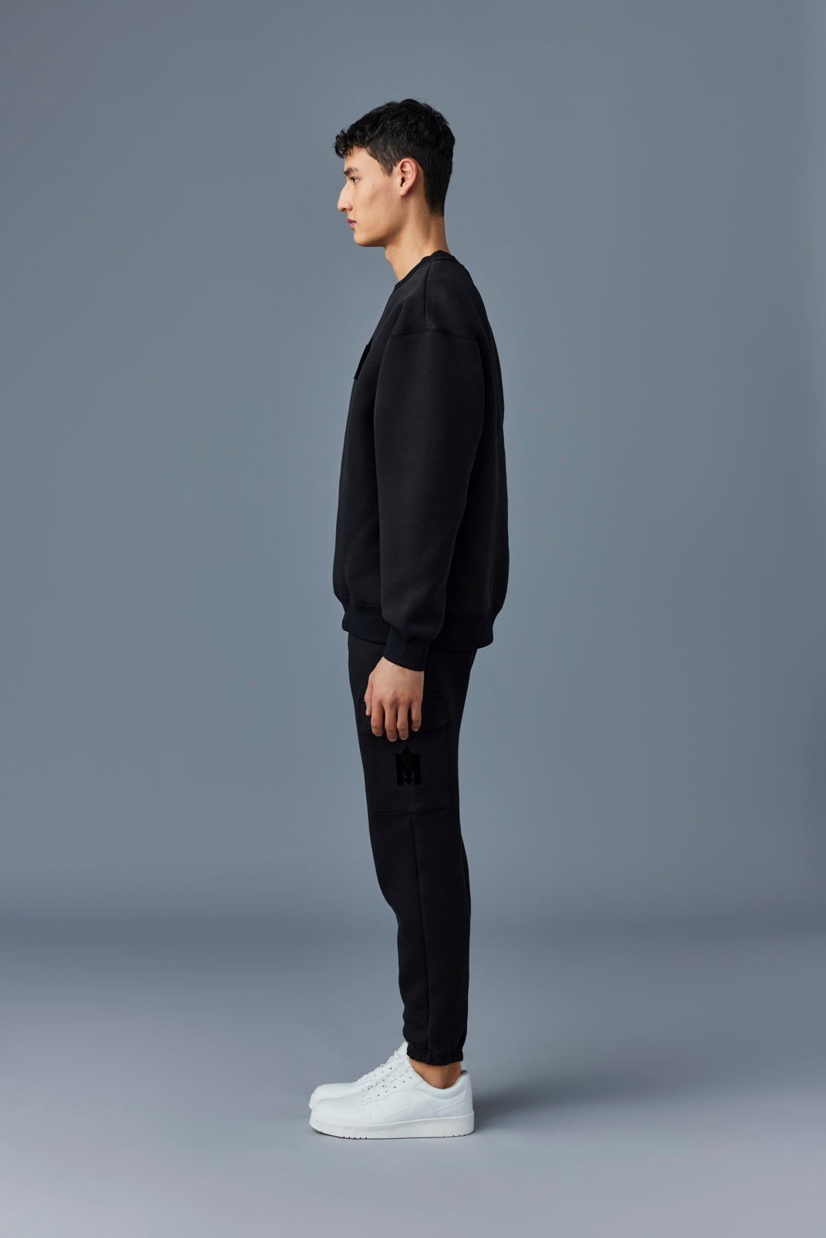 MAX-VT Double face jersey sweatshirt with embroidered logo - 3