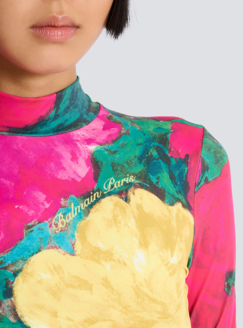 Printed high-neck top 8