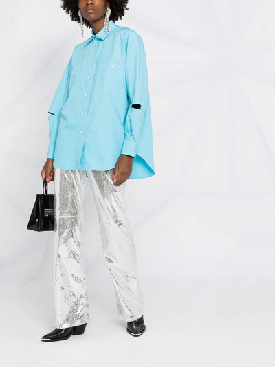 MSGM metallic flared trousers outlook