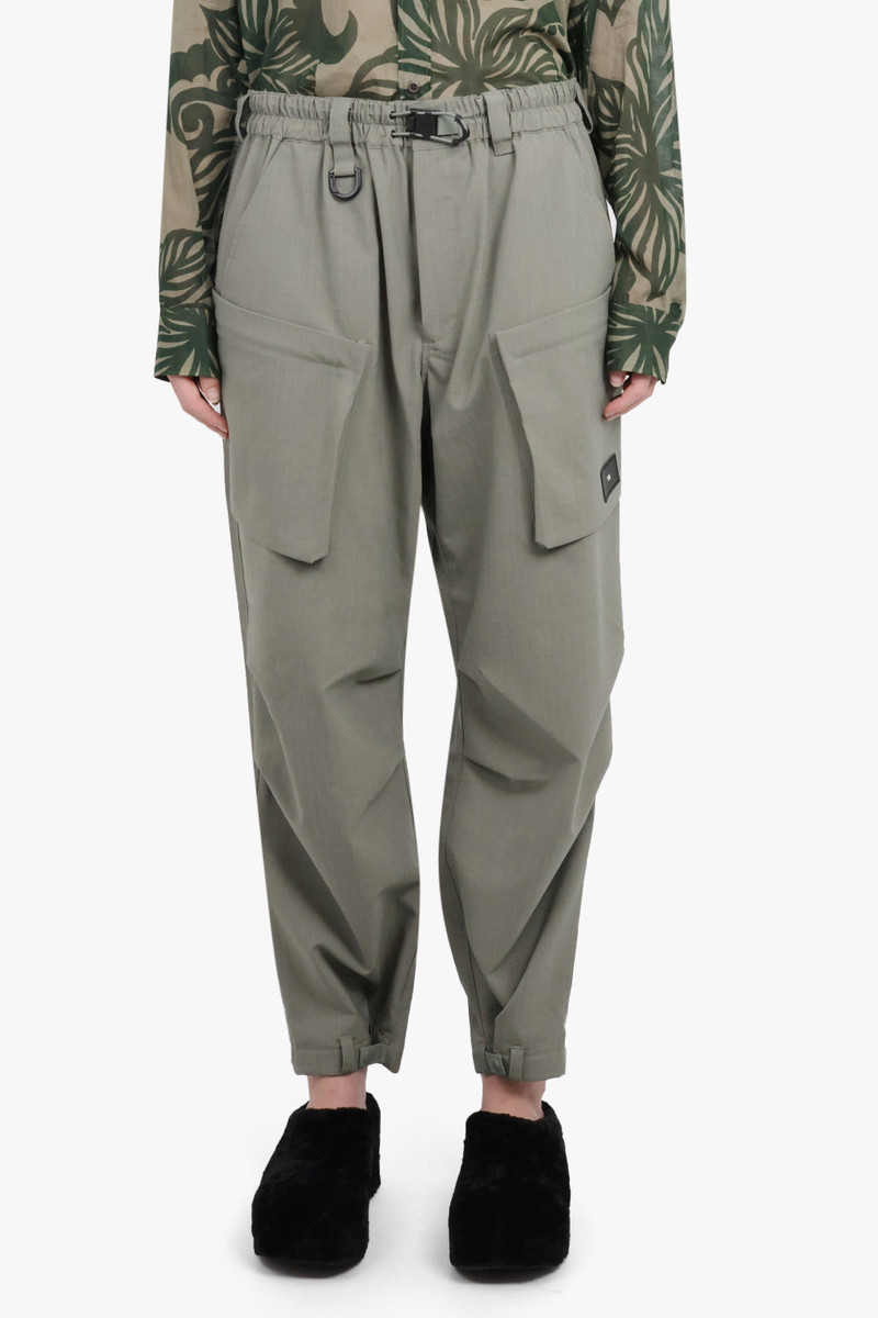 Y-3 WINTER RIPSTOP PANTS | STONE GREEN outlook