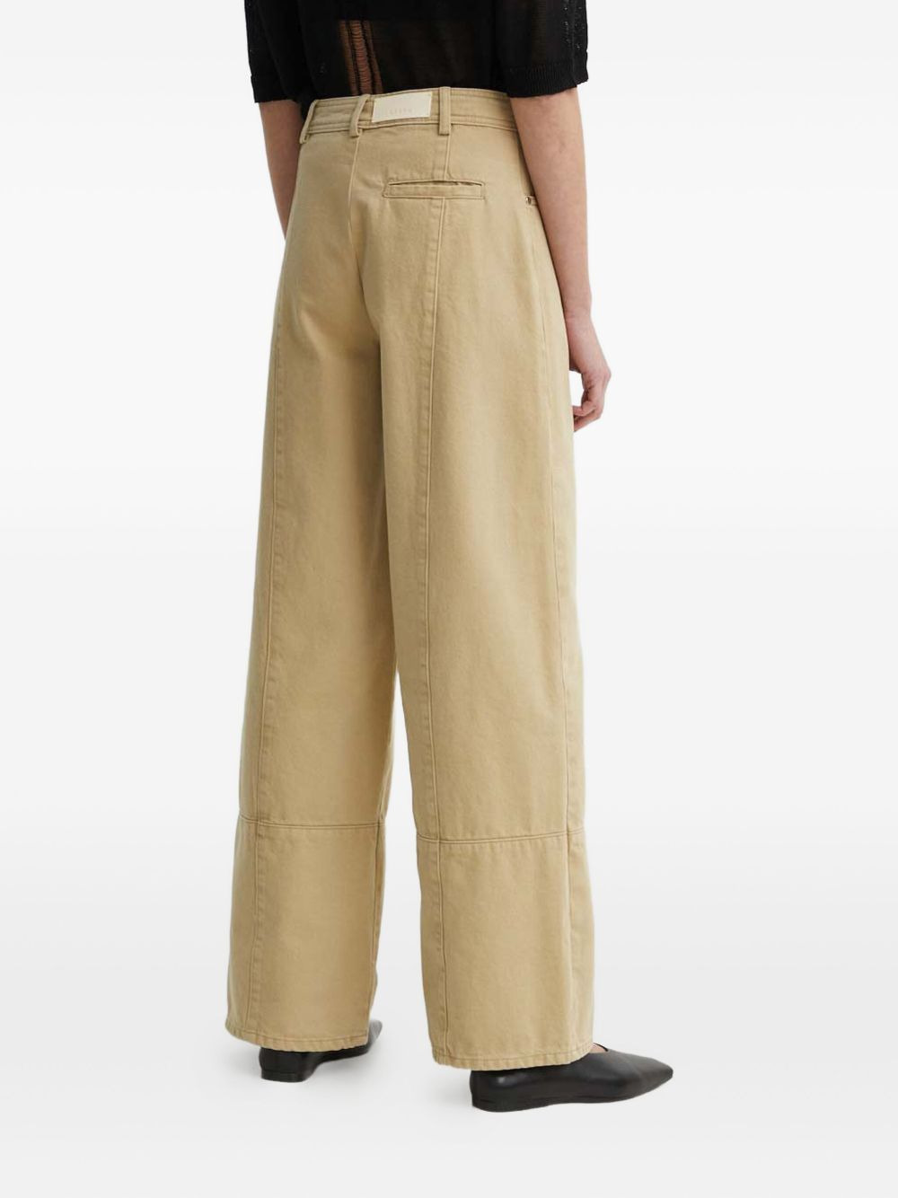 panelled wide-leg jeans - 3