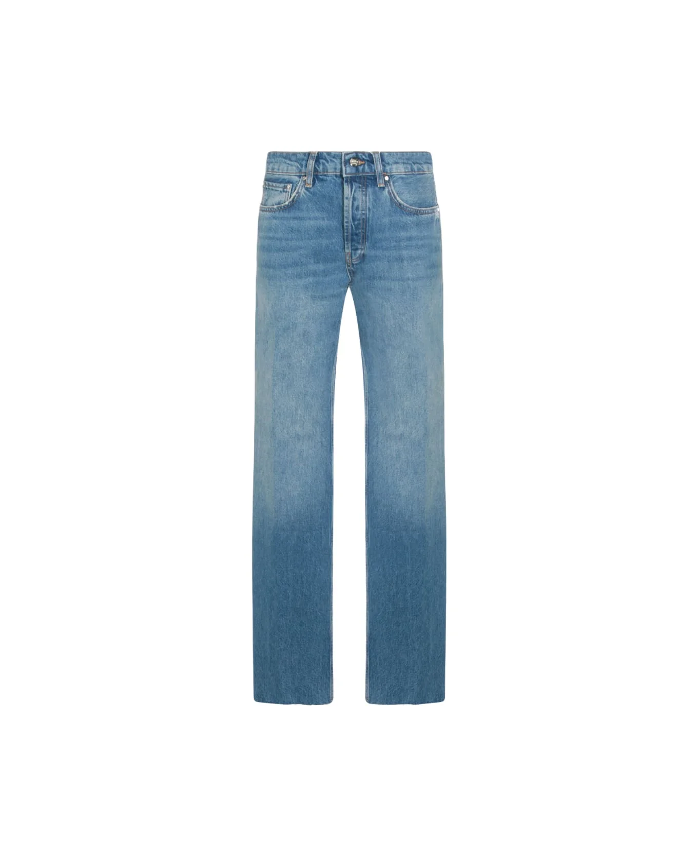 Light Blue Cotton Jeans - 1