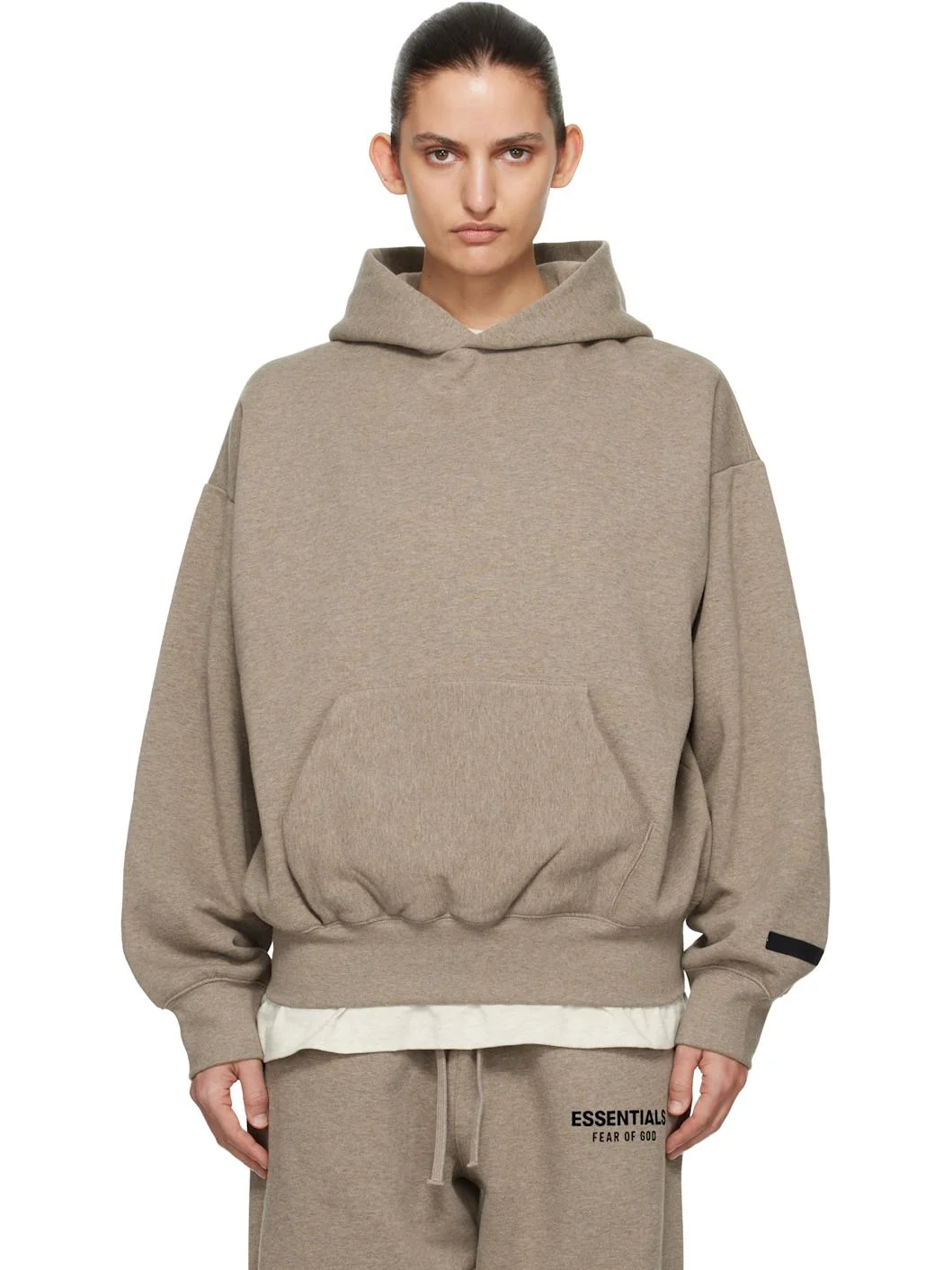 Beige Classic Hoodie - 1