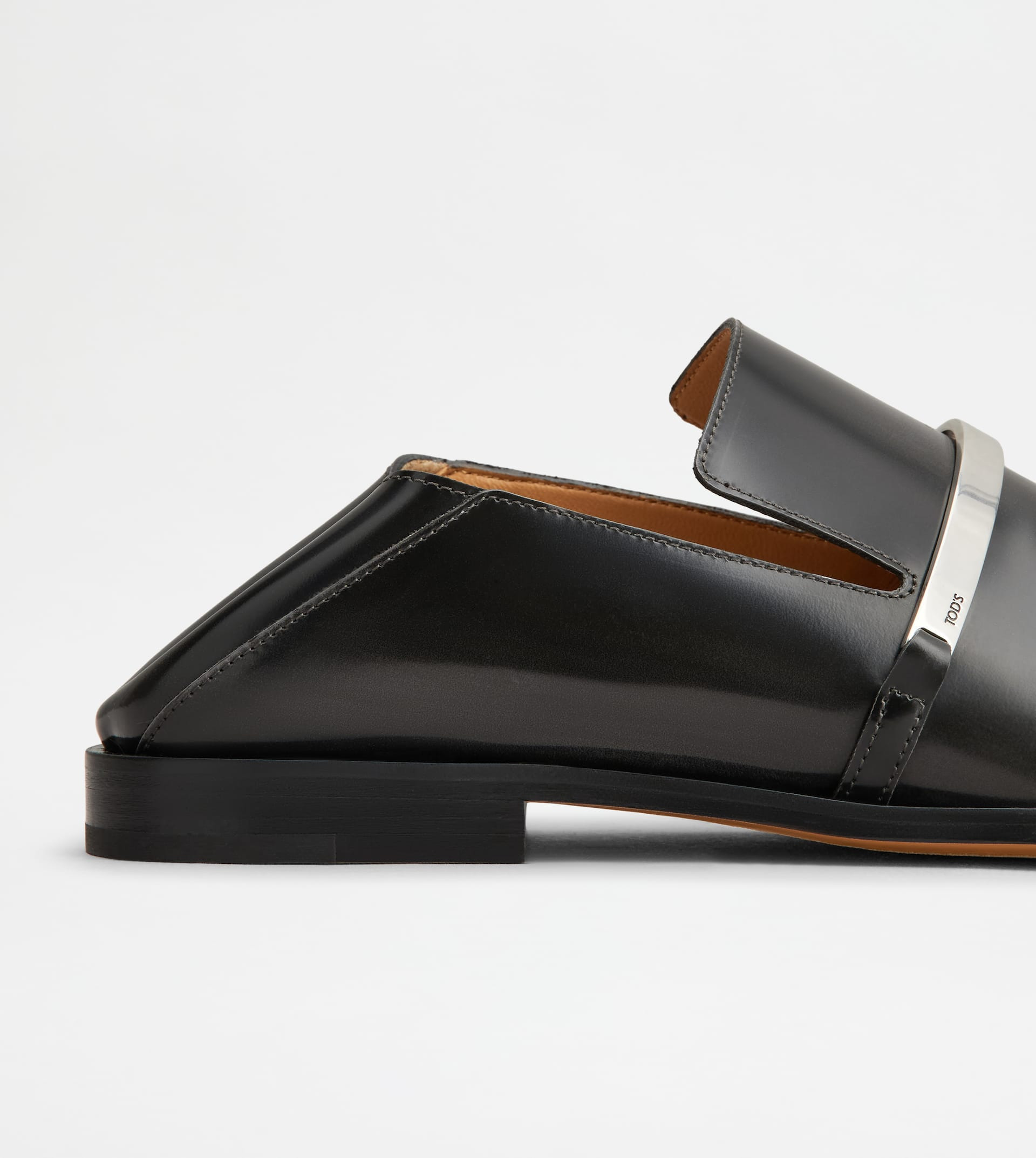 LOAFERS IN LEATHER - GREY - 6
