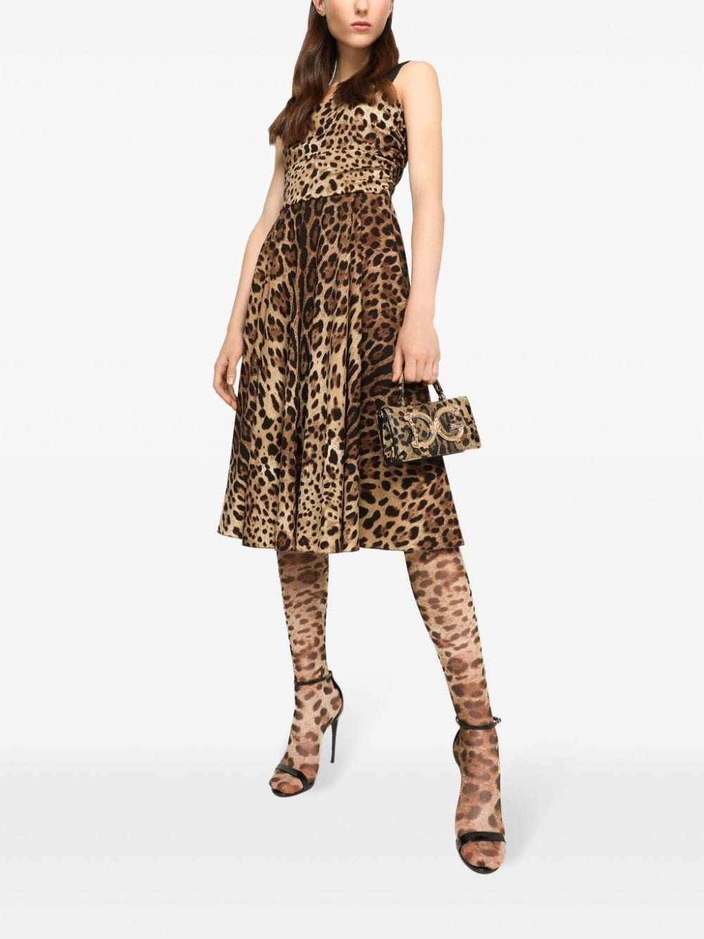 leopard-print midi dress - 2