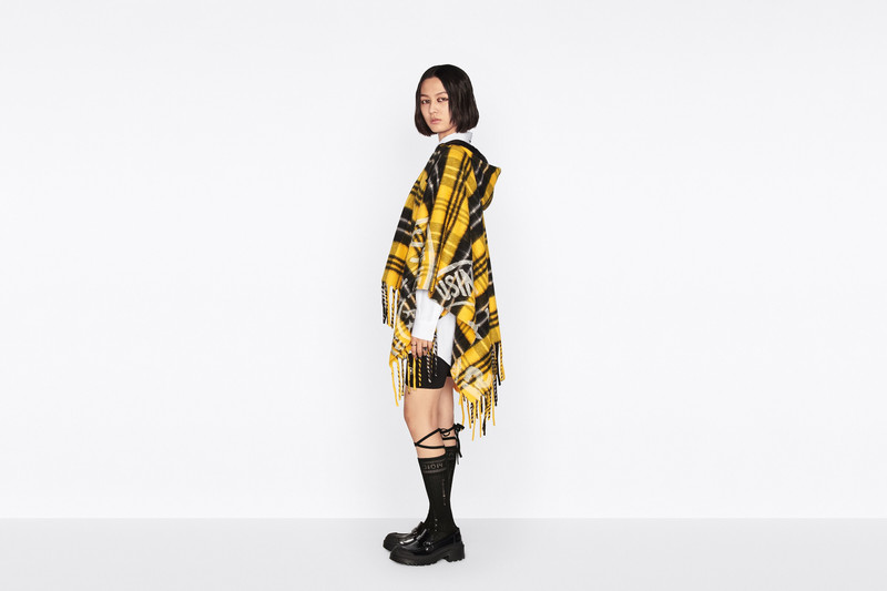 Dior Hooded Fringed Poncho outlook