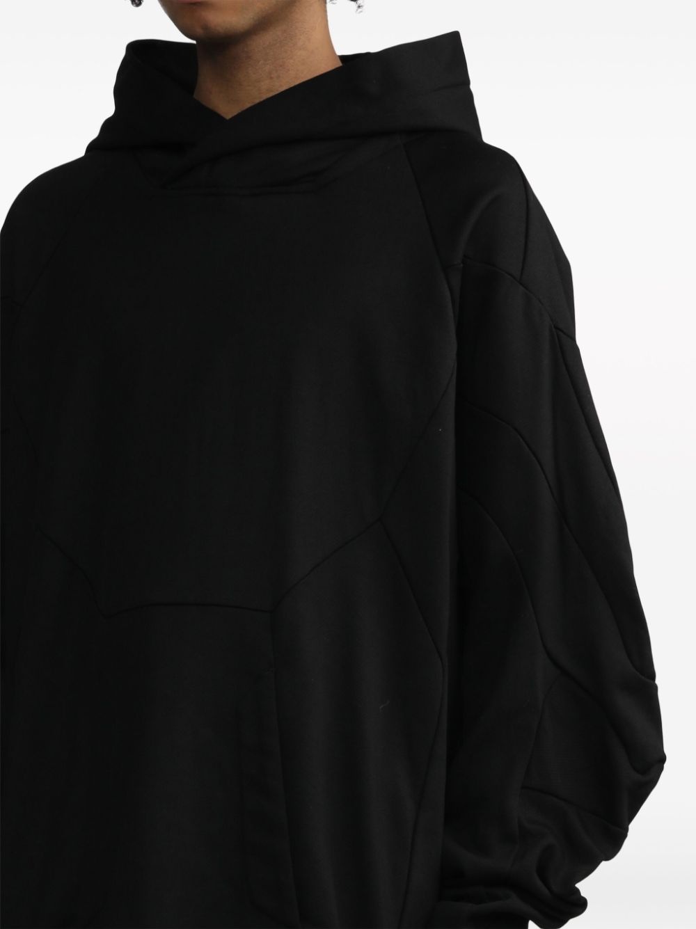 long-sleeve panelled hoodie - 5