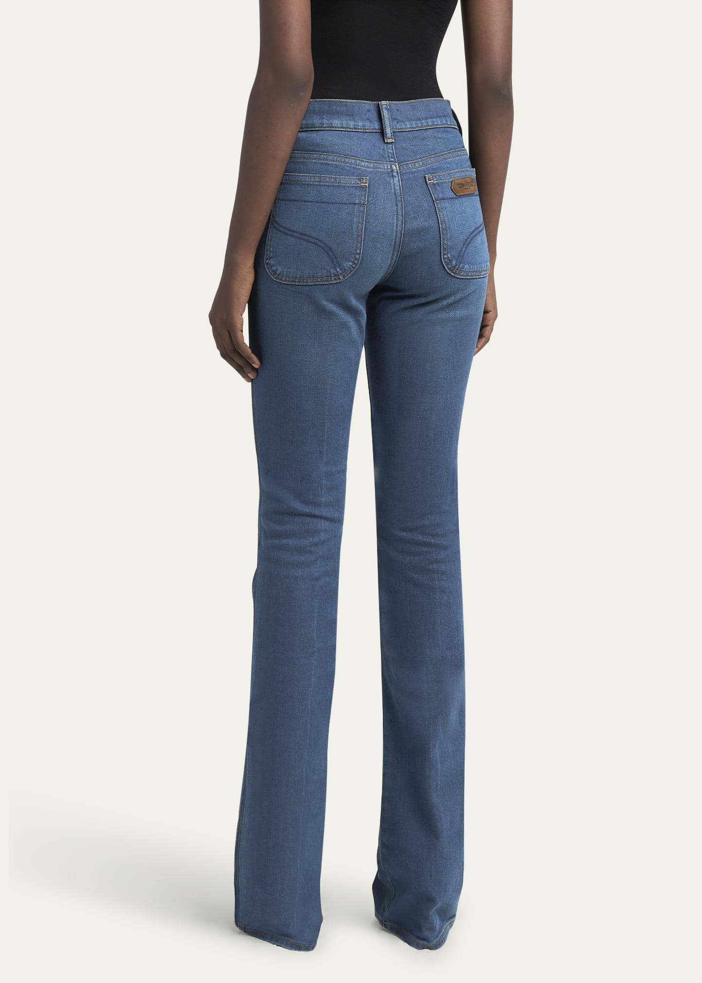 Straight Leg Denim Pants - 3
