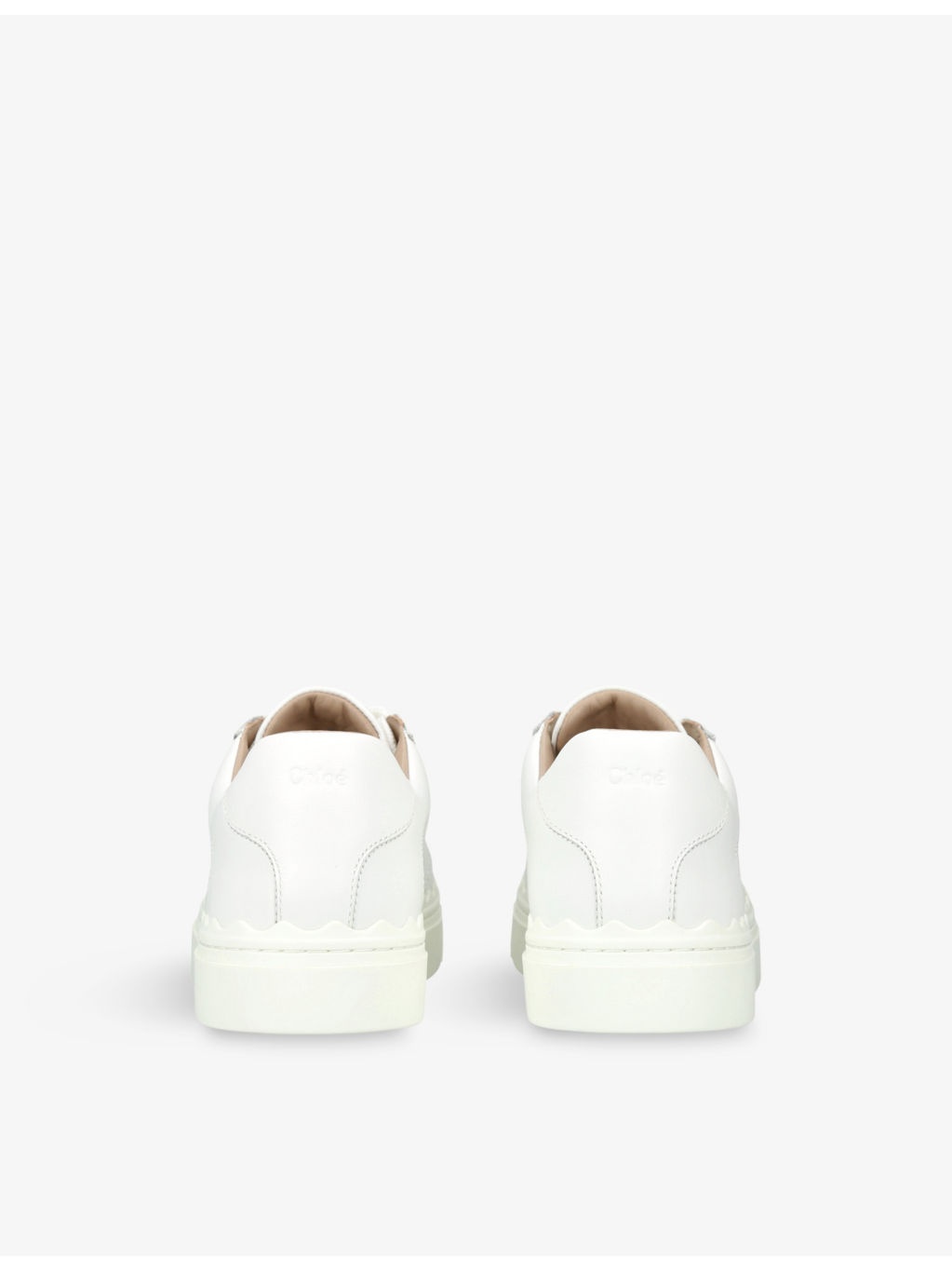 Lauren perforated leather low-top trainers - 4