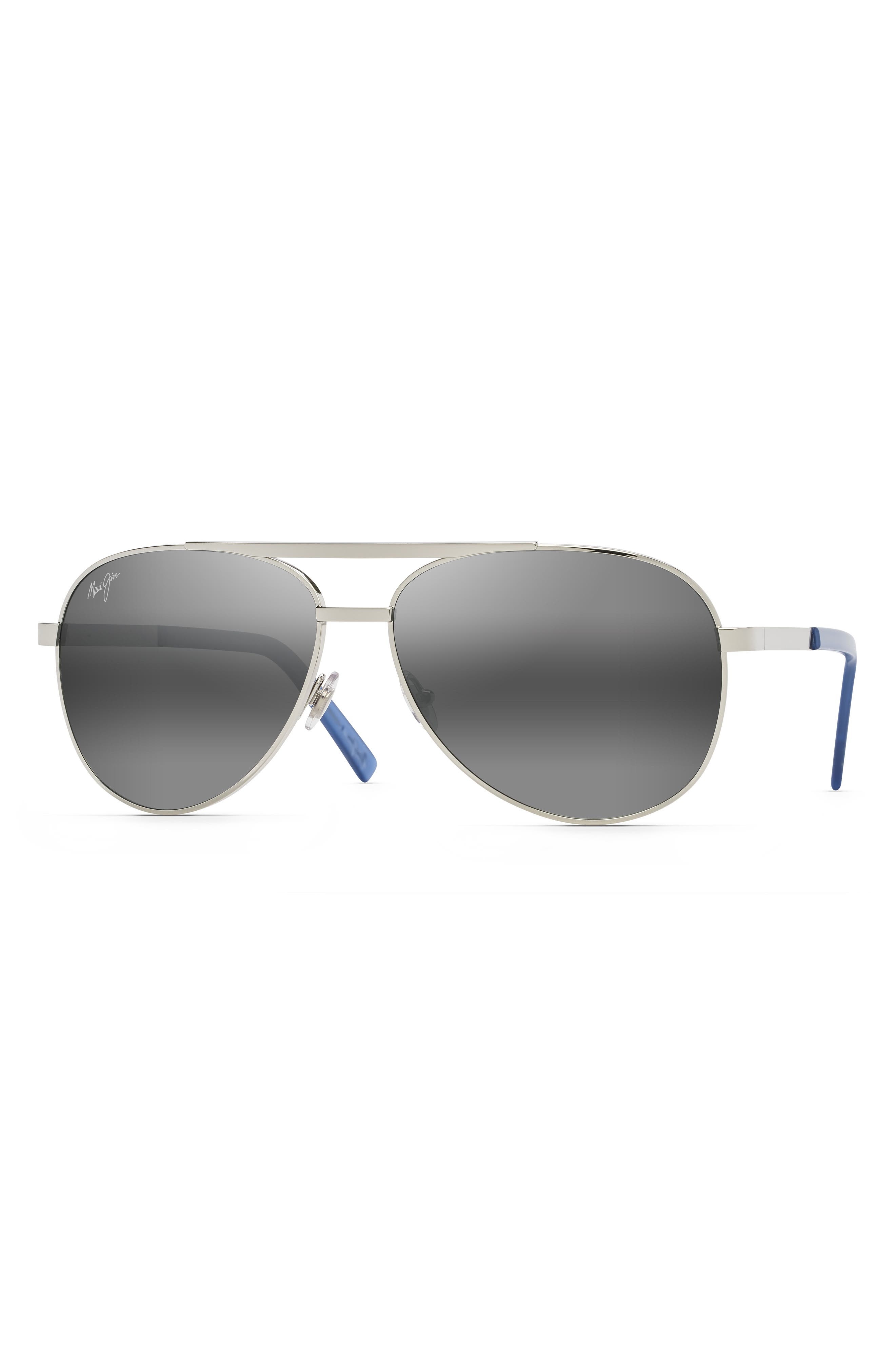 Maui Jim Seacliff 61mm Polarized Aviator Sunglasses in Silver/Grey Gradient at Nordstrom - 3