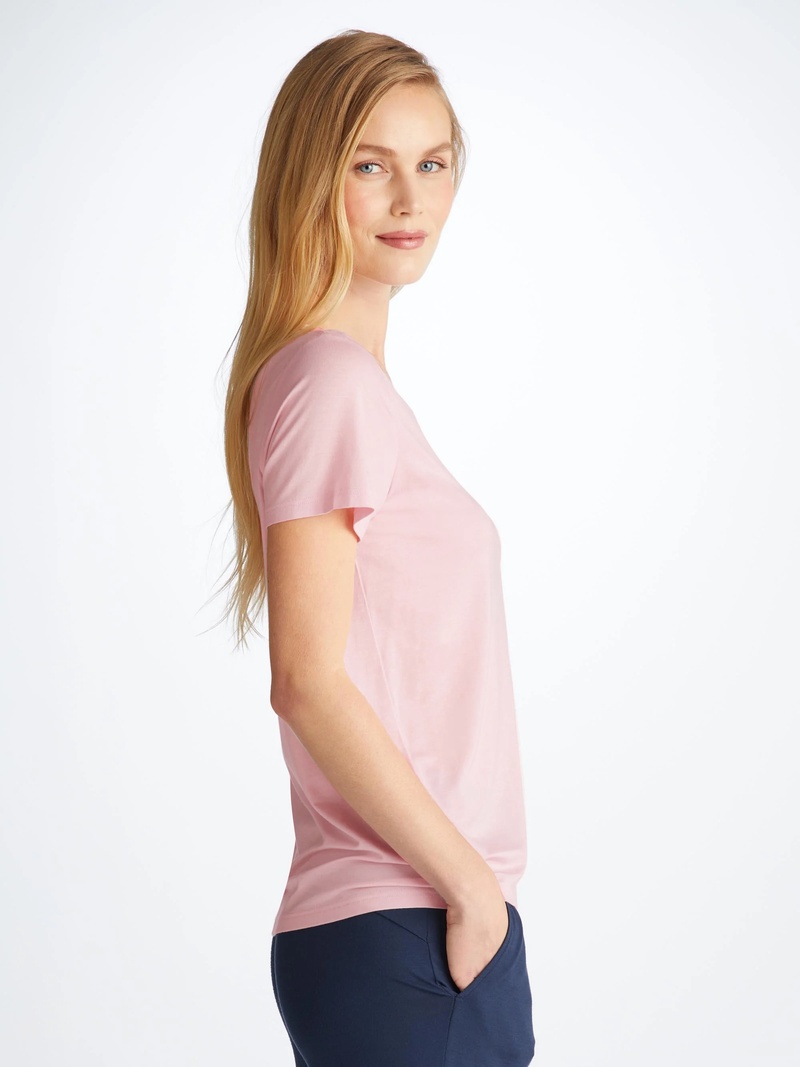 Women's T-Shirt Lara Micro Modal Stretch Pink - 3