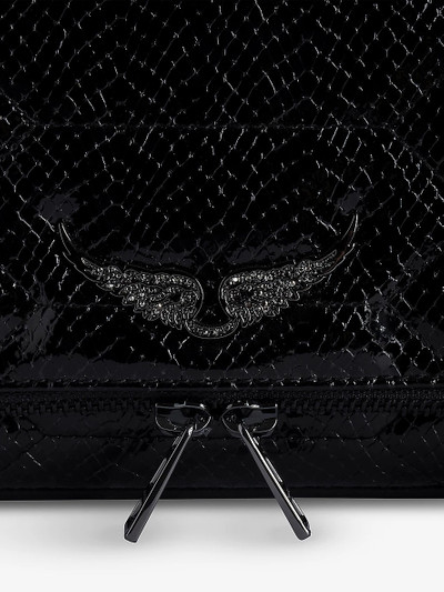 Zadig & Voltaire Rock croc-embossed leather cross-body bag outlook