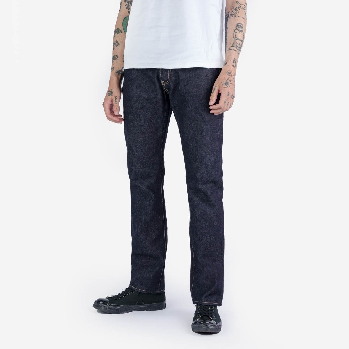 IH-555SBR-14 14oz Broken Twill Selvedge Denim Super Slim Cut Jeans - Indigo - 2