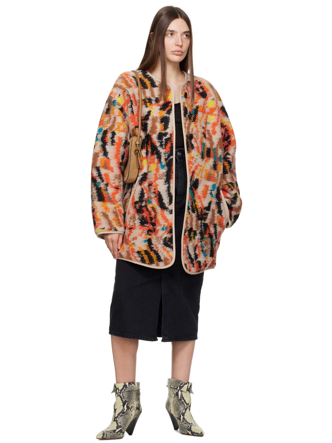 Orange Himemma Reversible Coat - 4