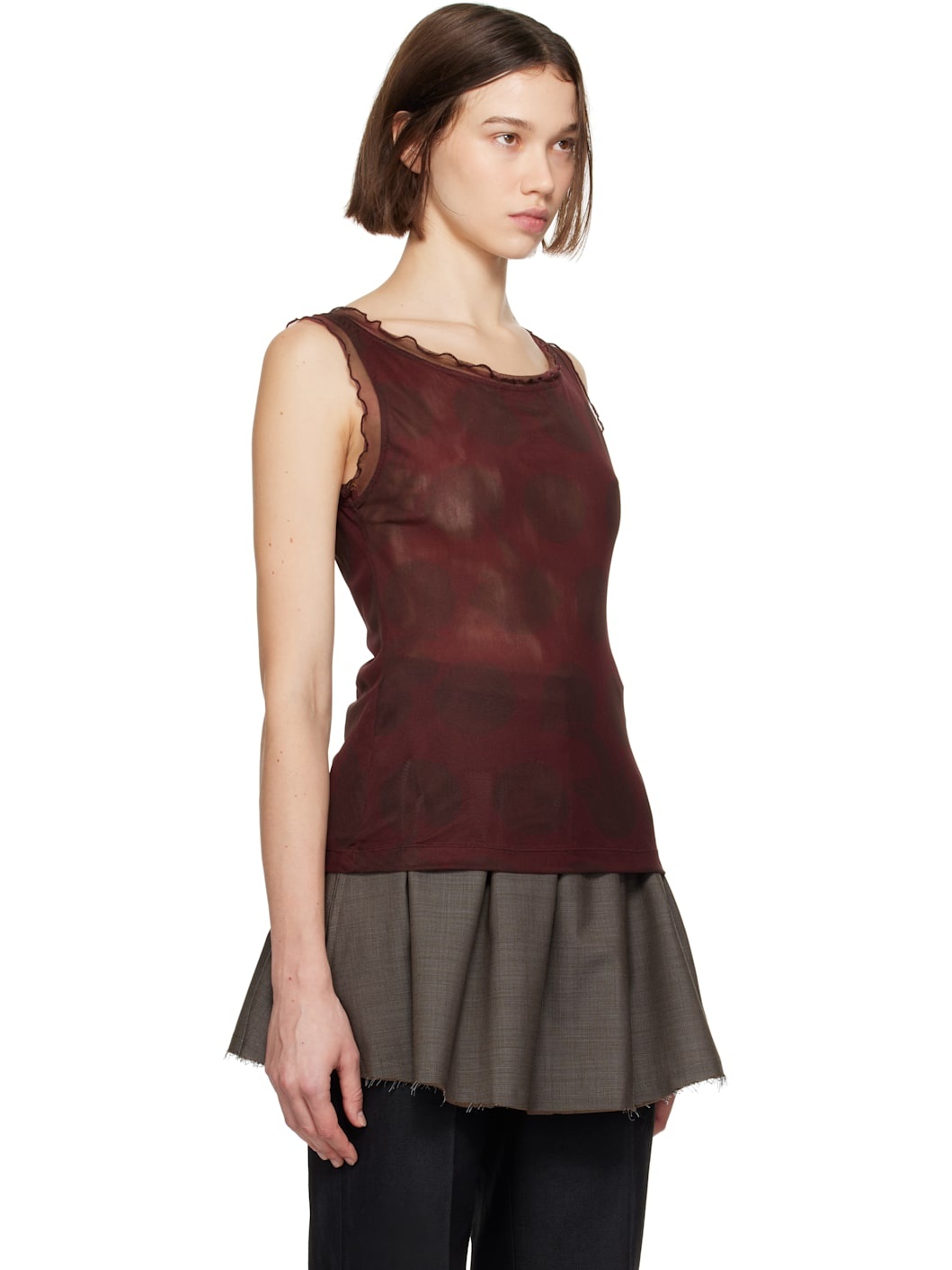 Burgundy Perfect Tank Top - 4