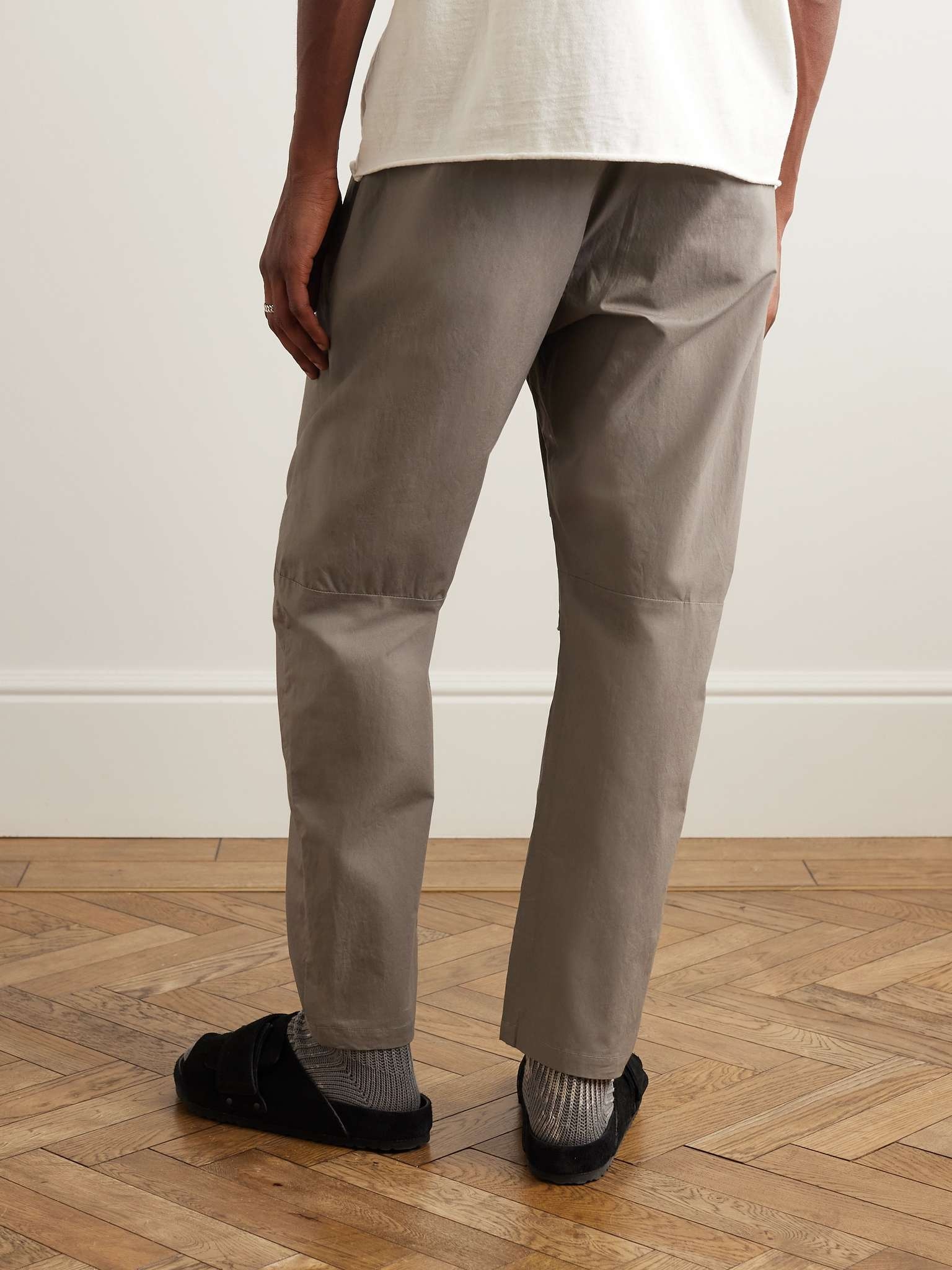 Studio Tapered Pleated Cotton Drawstring Trousers - 4