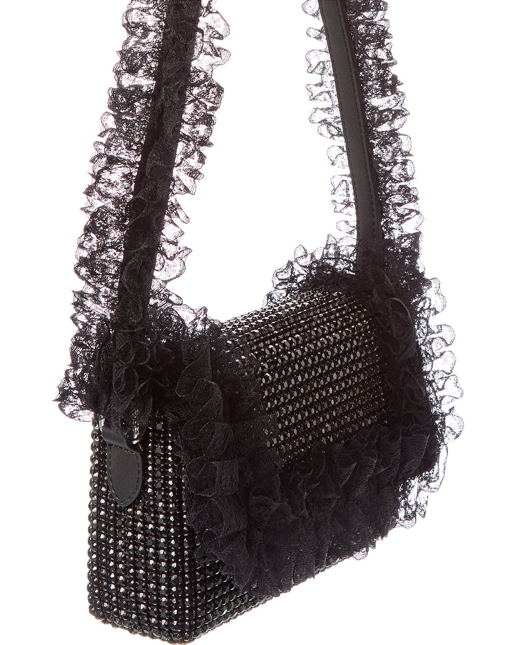Self-Portrait Crystal Lace Detail Shoulder Bag - 3