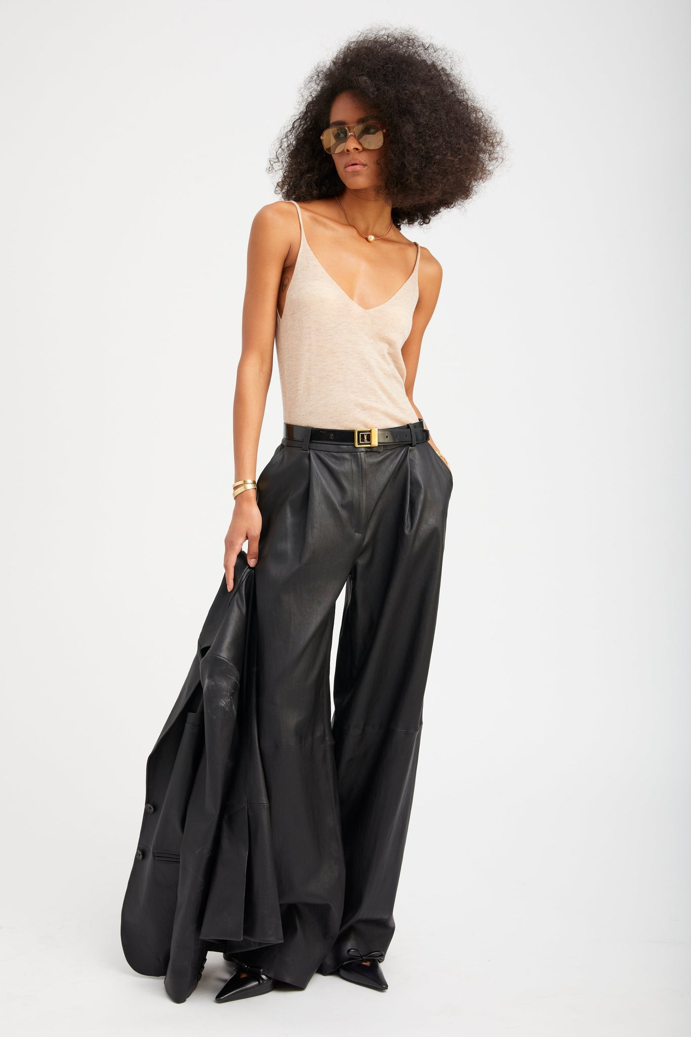 WHEAT TISSUE CASHMERE TANK - 4