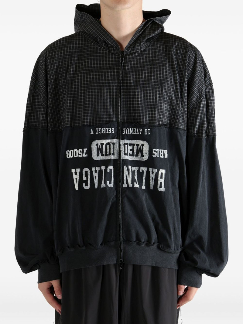 BALENCIAGA check panelled shirt outlook