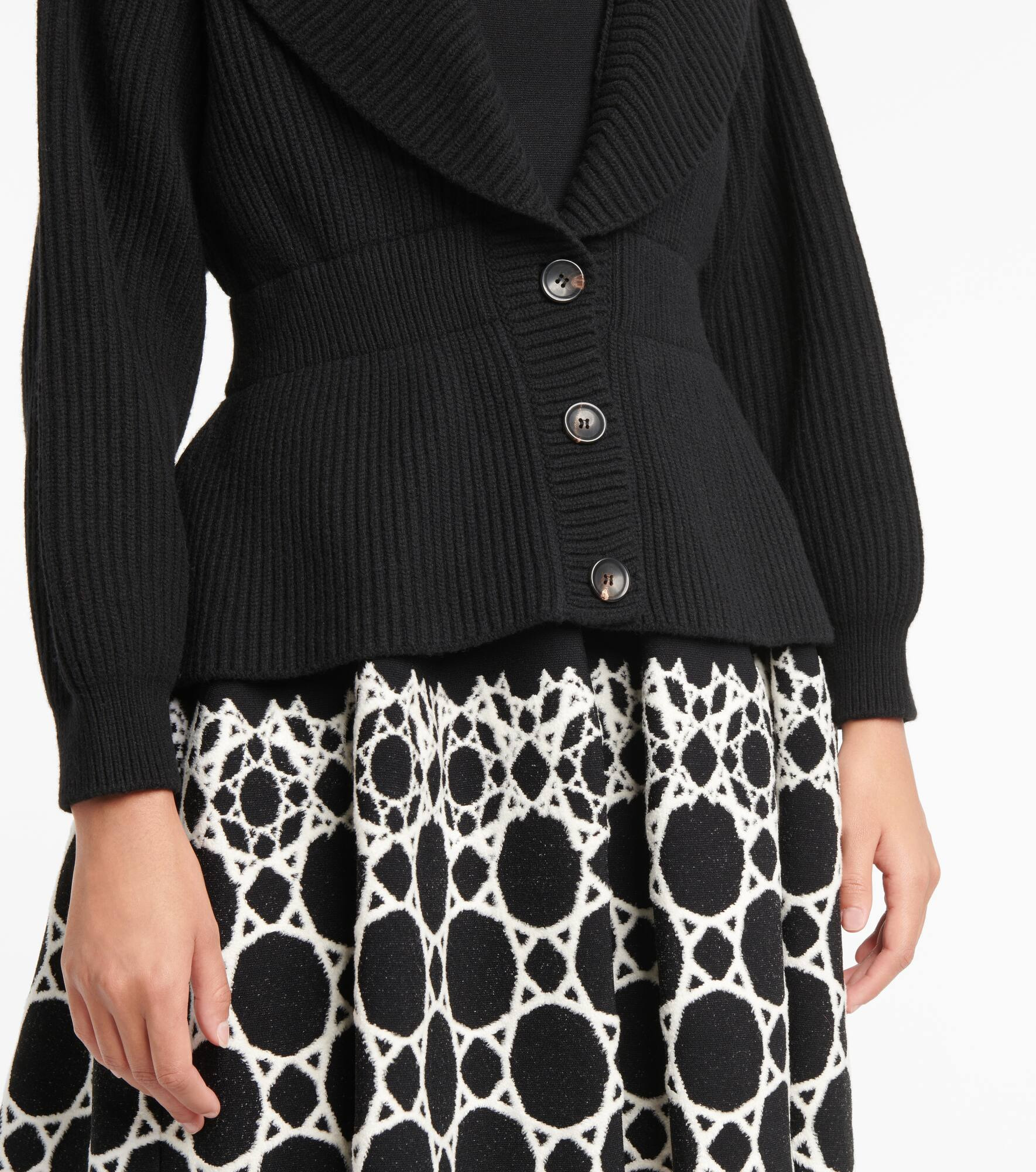 Wool and cashmere peplum cardigan - 5