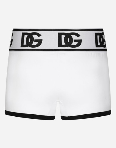 Dolce & Gabbana Two-way stretch jersey boxers with DG logo outlook