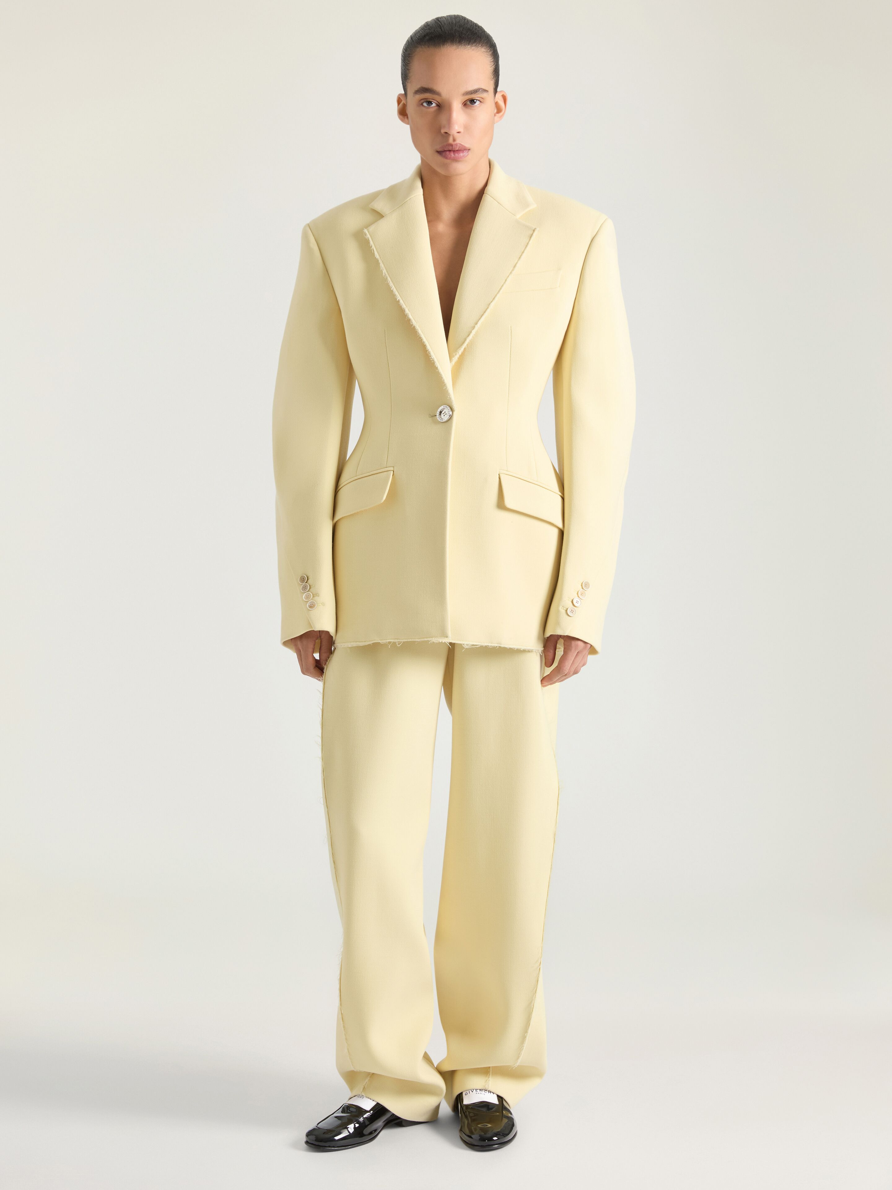 SINGLE-BREASTED COCOON JACKET IN WOOL - 2