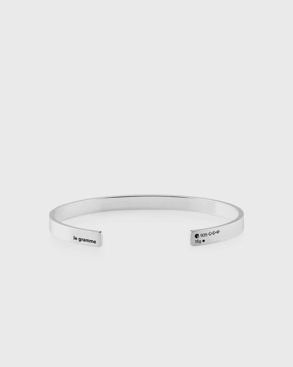 15g-brushed-sterling silver-ribbon-bracelet - 1