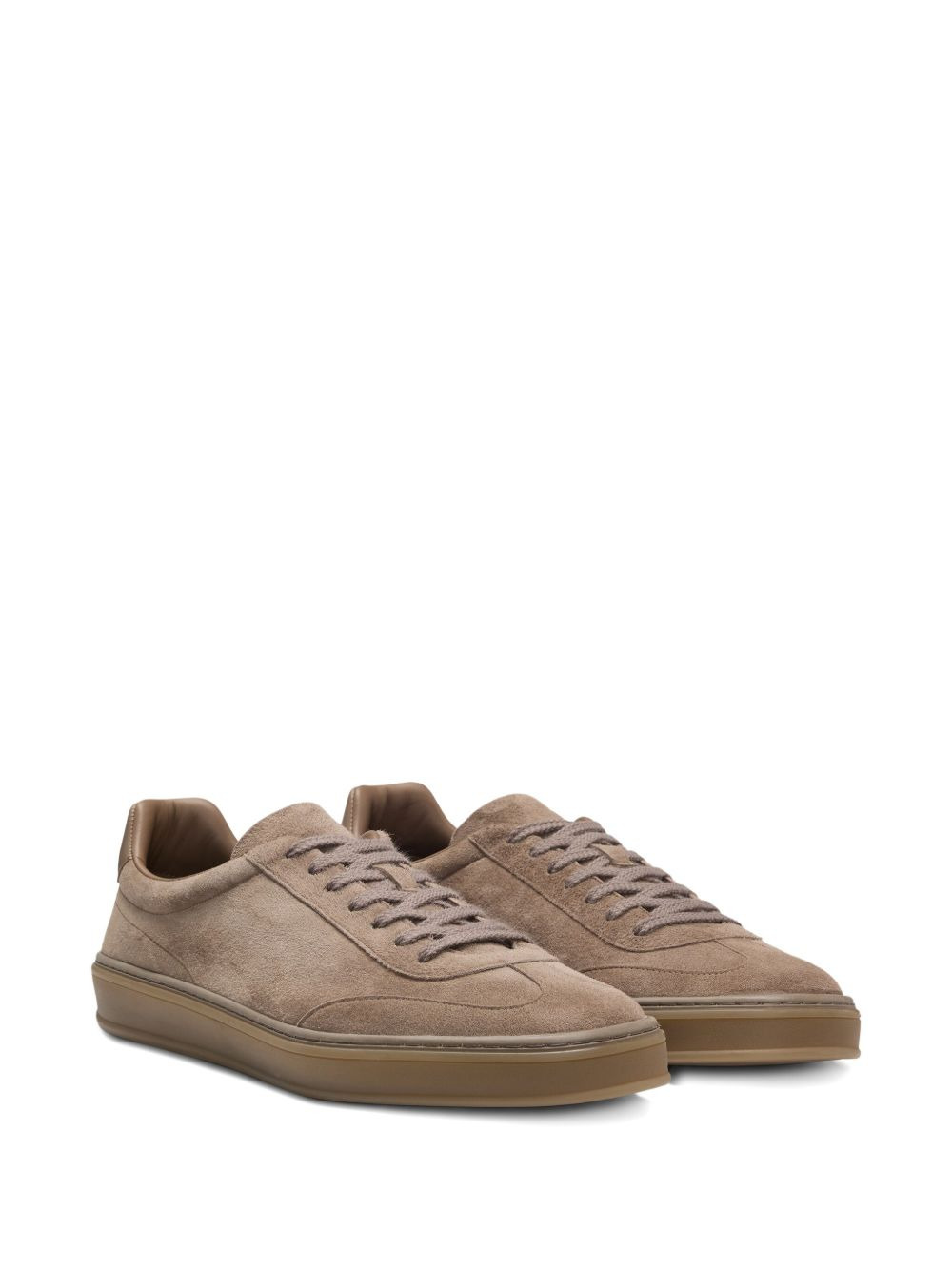 suede low-top sneakers - 2