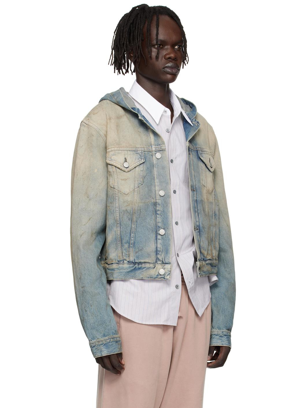 Blue Hood Denim Jacket - 2