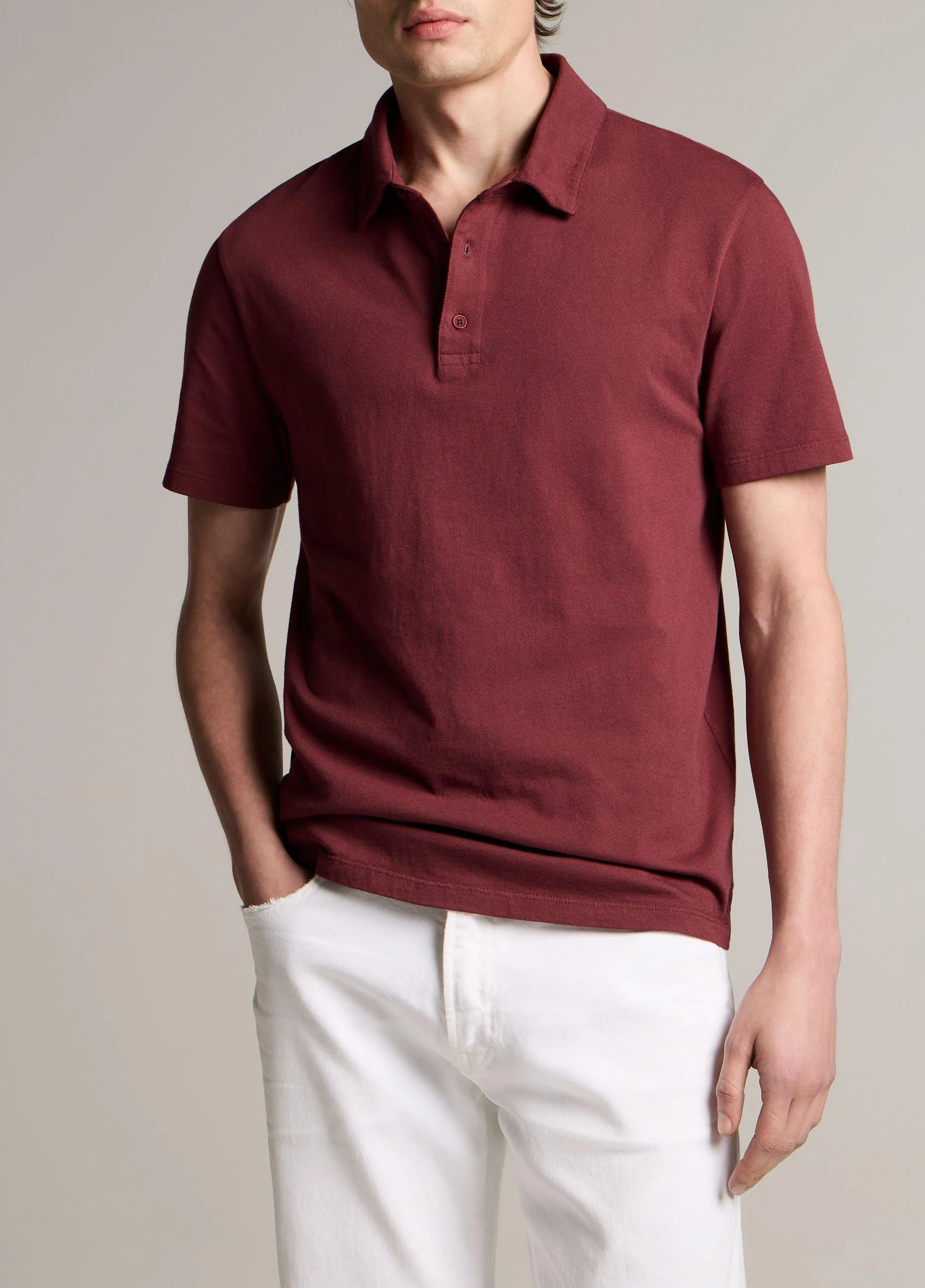 Garment Dye Cotton Polo Shirt - 1