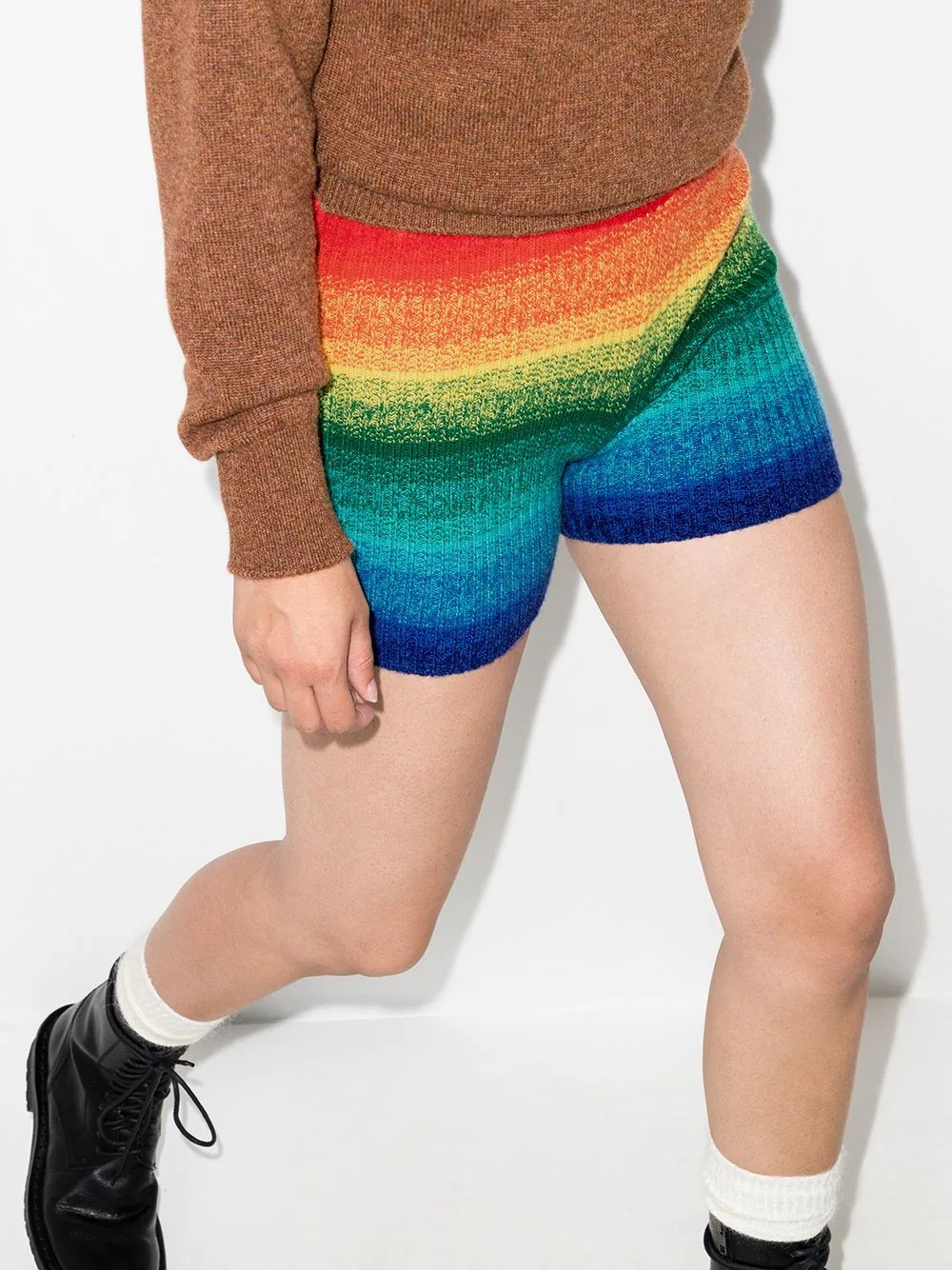 Morph striped knitted shorts - 2