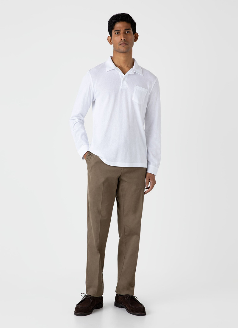 Sunspel Long Sleeve Riviera Polo Shirt outlook