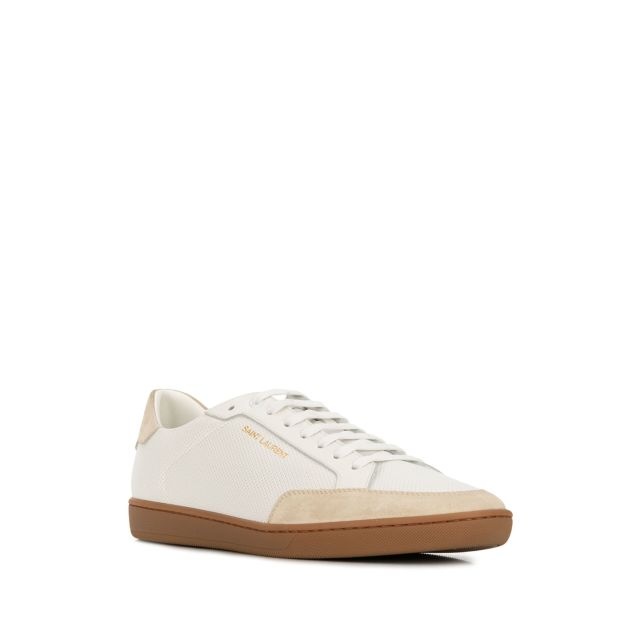 White court sneakers in perforated leather and suede - 2