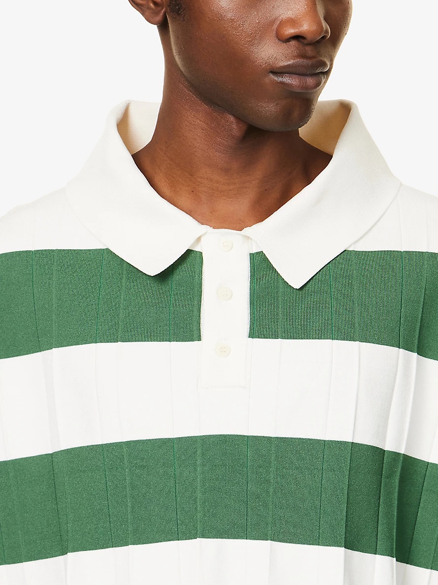 Le Polo Bimini stripe-pattern stretch-knit polo shirt - 5
