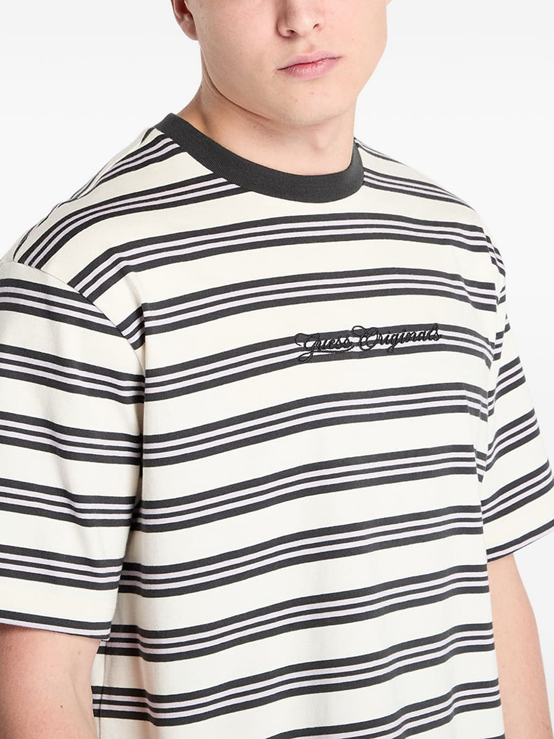 striped logo-embroidered T-shirt 4