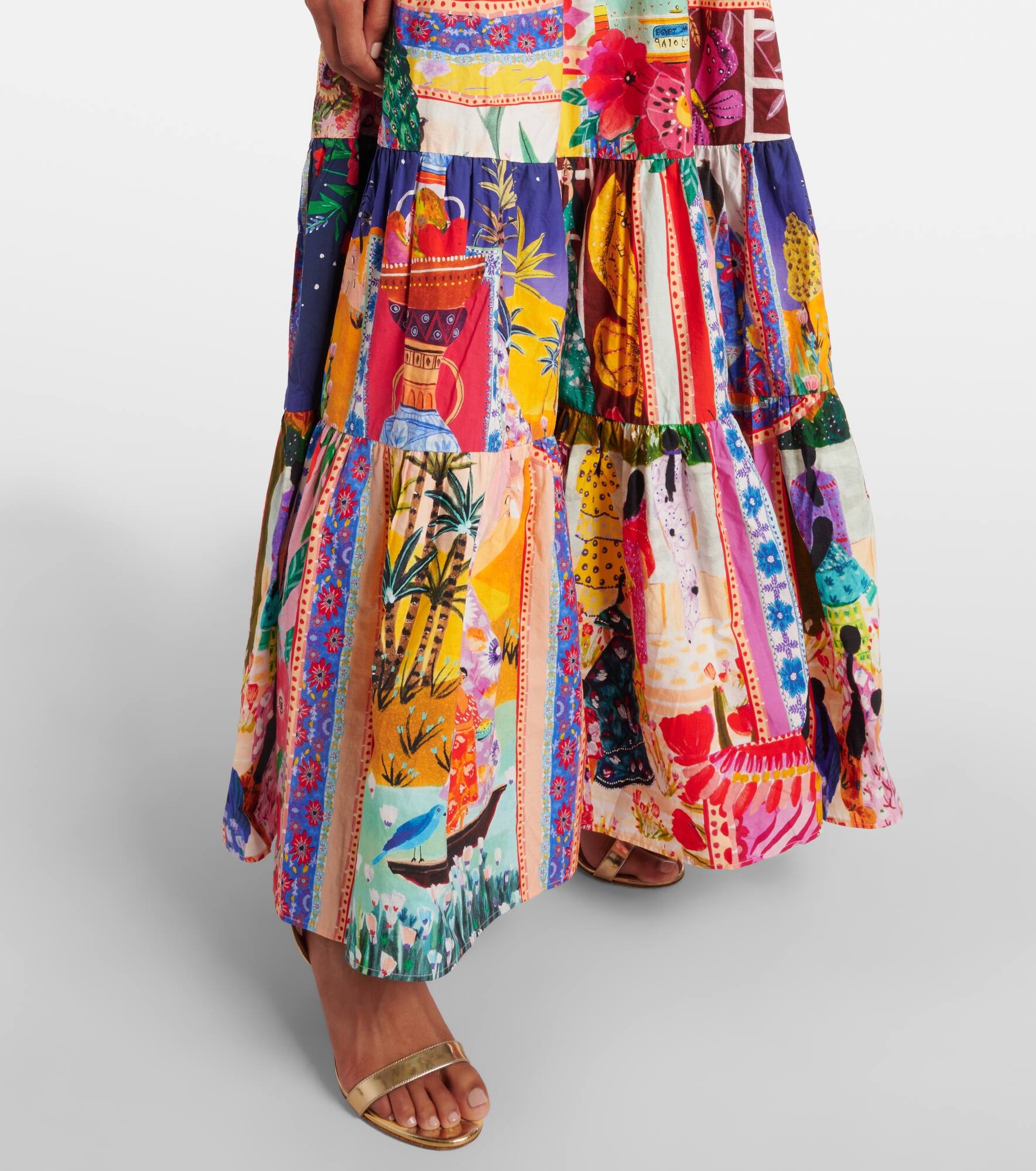 Embellished cutout cotton maxi dress - 5