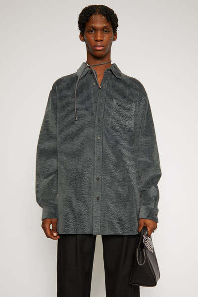 Acne Studios Corduroy overshirt charcoal grey outlook