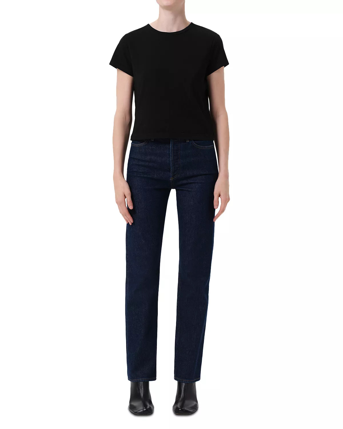 90's Pinch Long Waist High Rise Straight Leg Jeans  in Reissue - 2