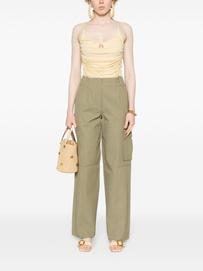 Cult Gaia seam twill tapered trousers outlook