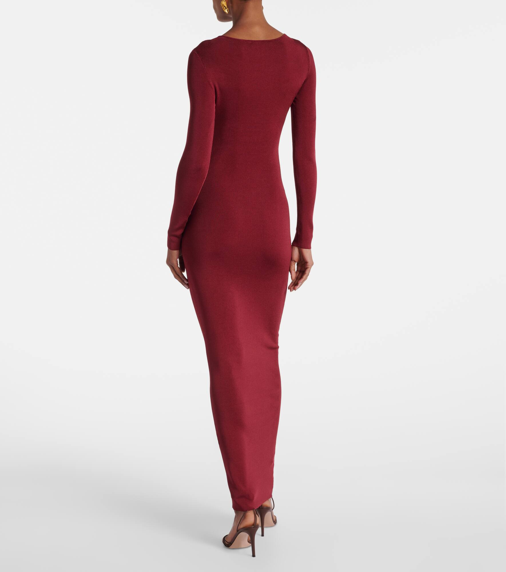 Gathered jersey maxi dress - 3