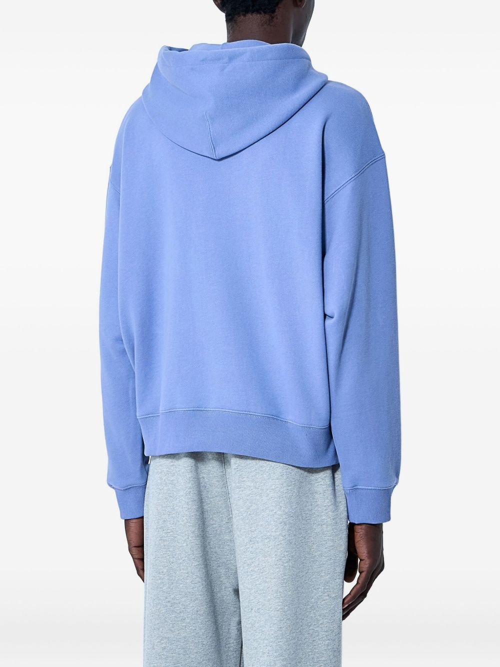 logo-embroidered hooded sweatshirt - 4
