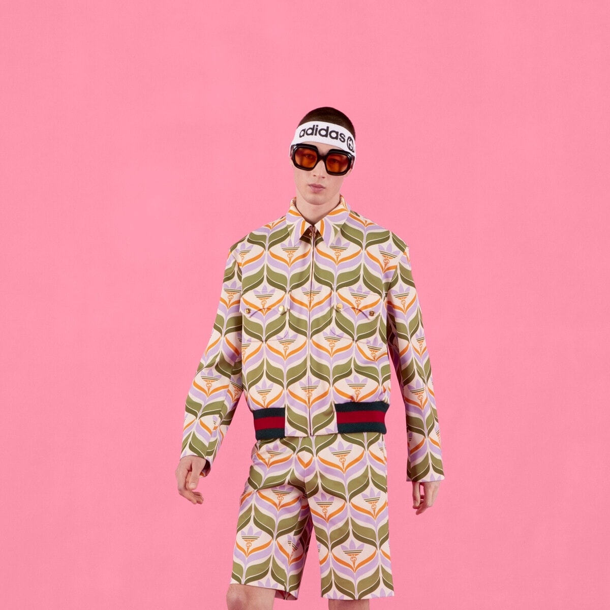 adidas x Gucci Trefoil print jacket - 6