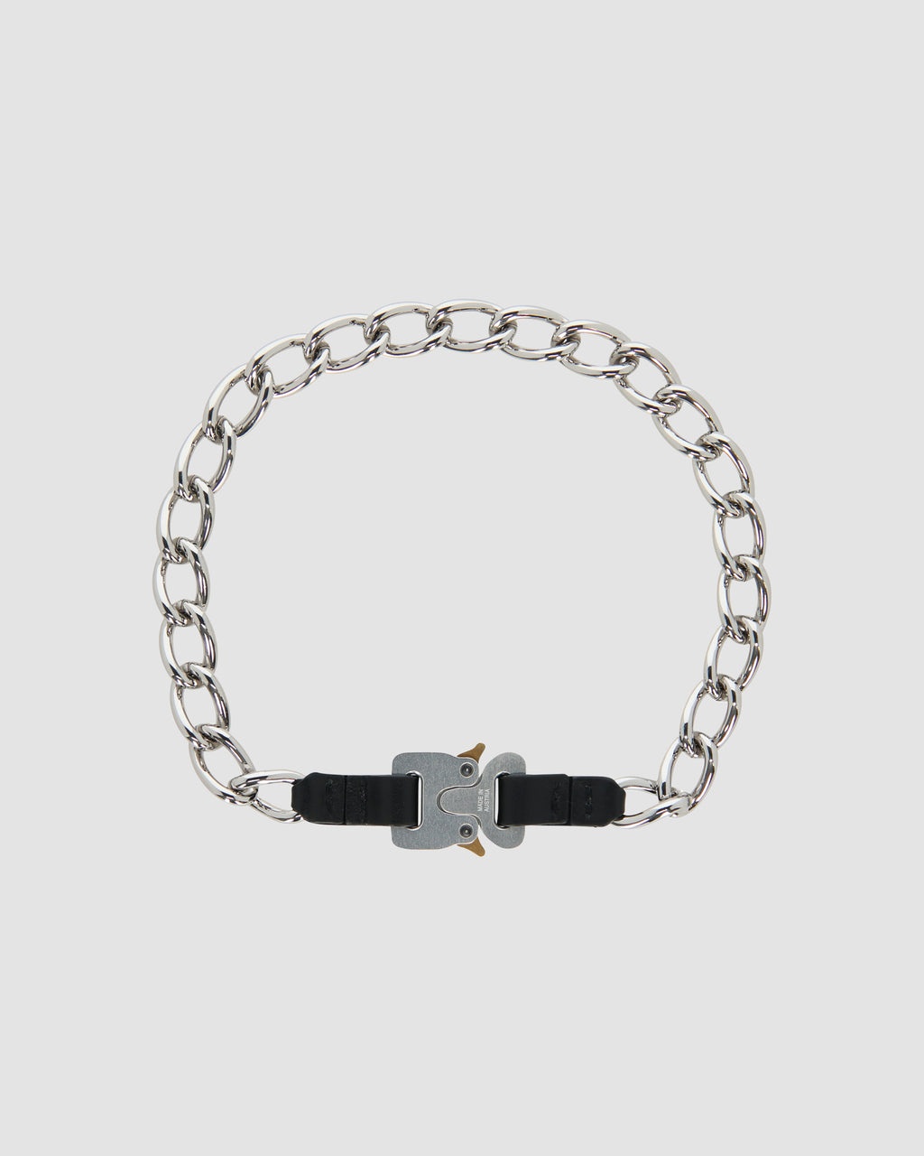 CHAIN NECKLACE W/ LEATHER DETAILS - 2