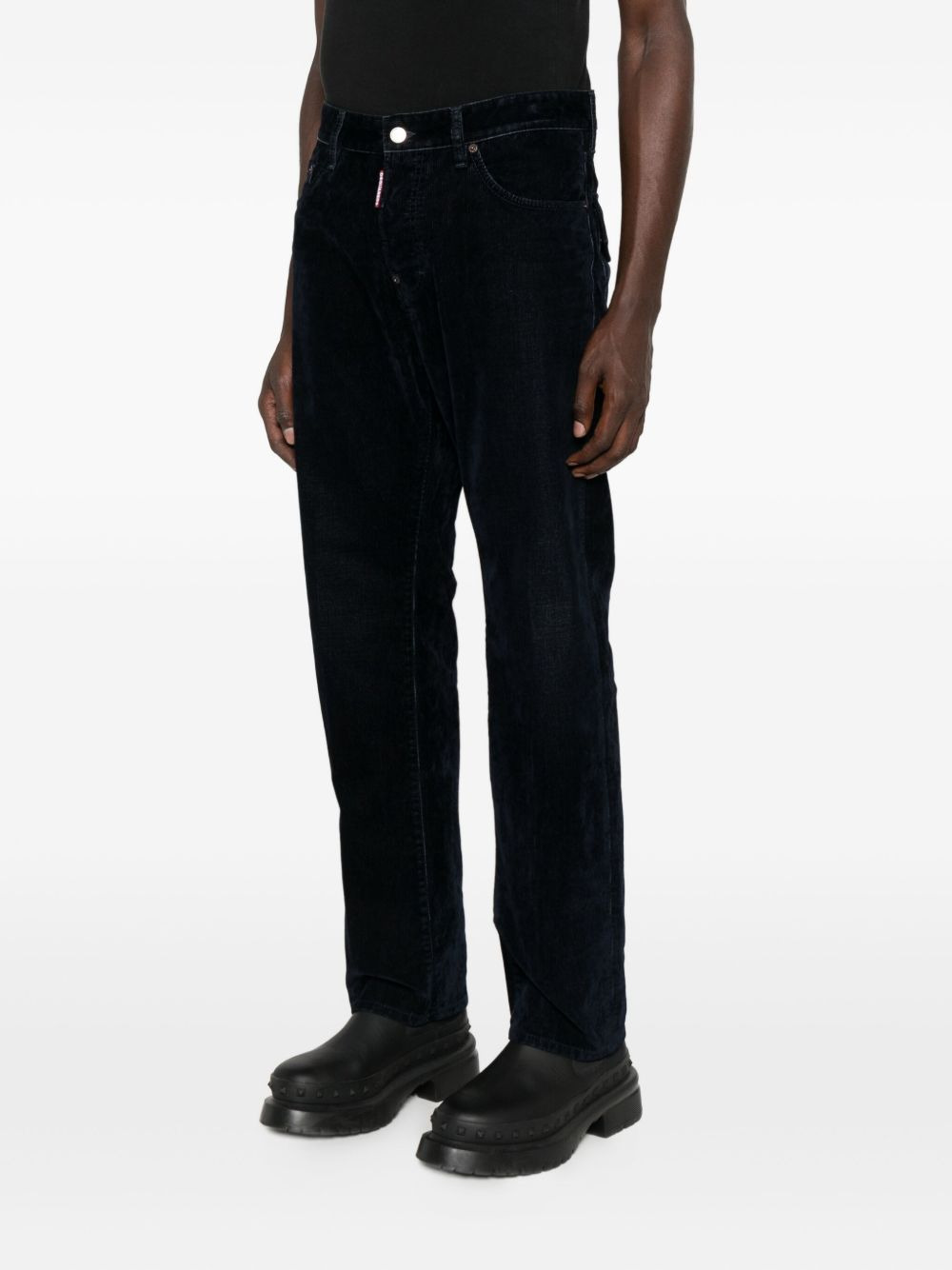 five-pockets cotton jeans - 3