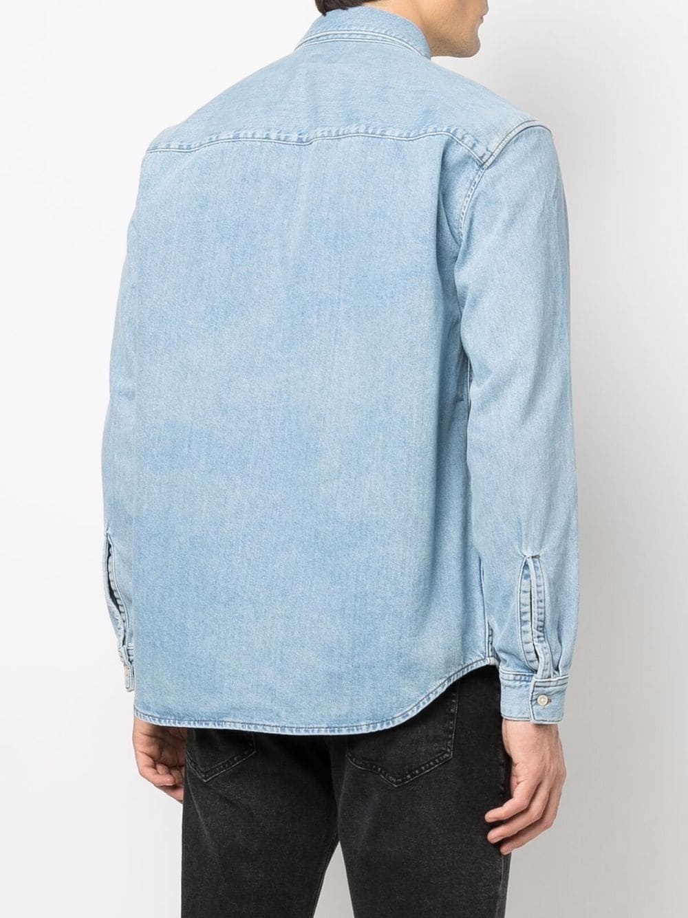 long-sleeved denim shirt - 4