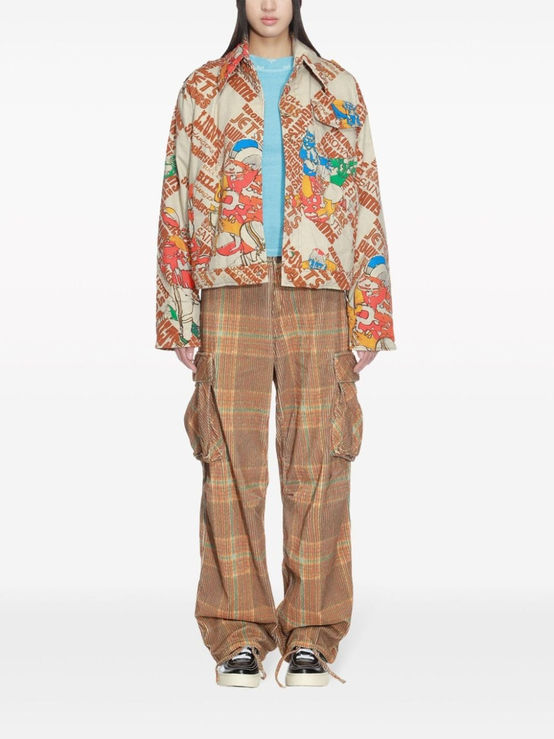 ERL football-print padded jacket outlook