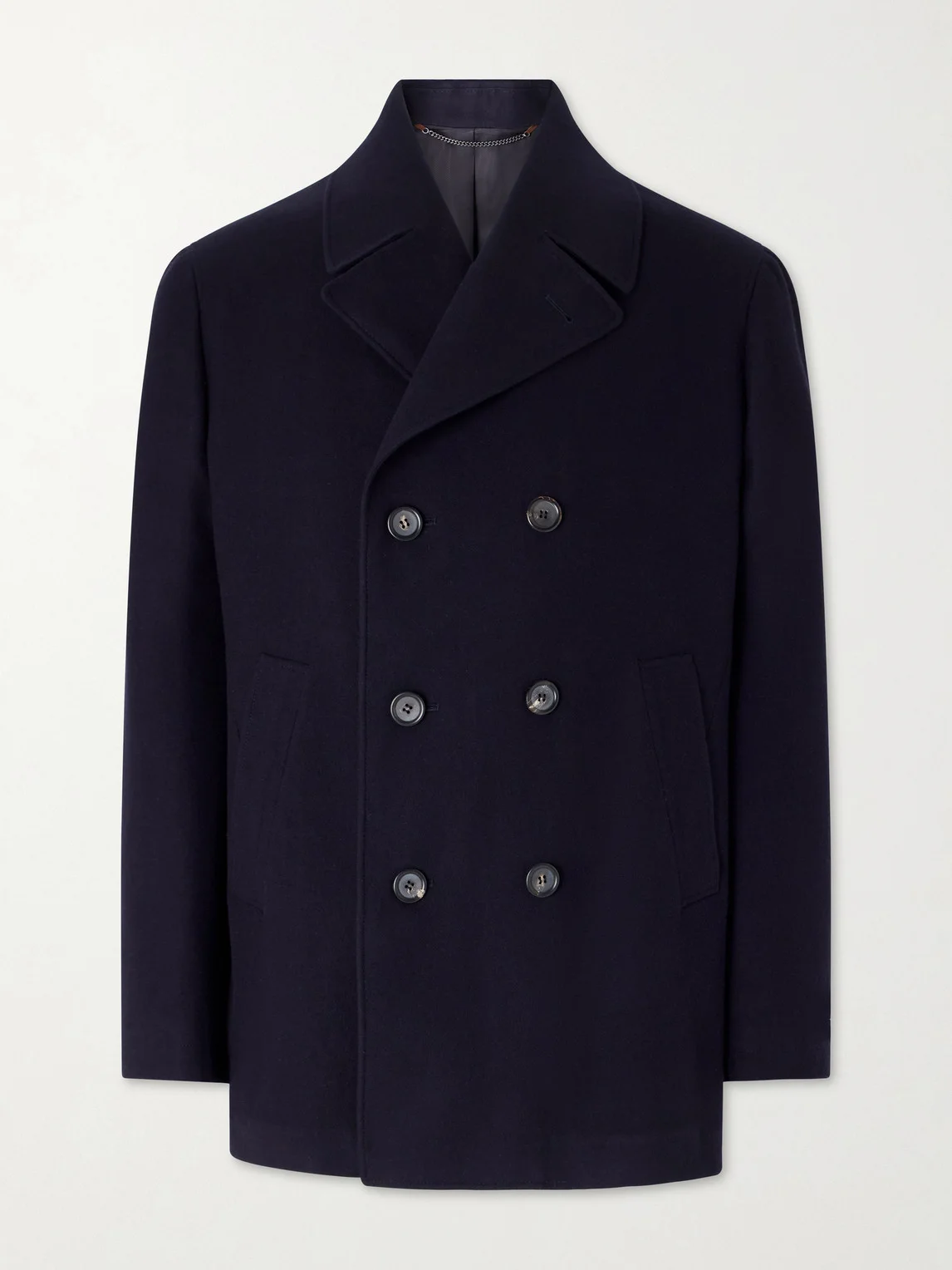 Double-Breasted Wool Jacket - 1