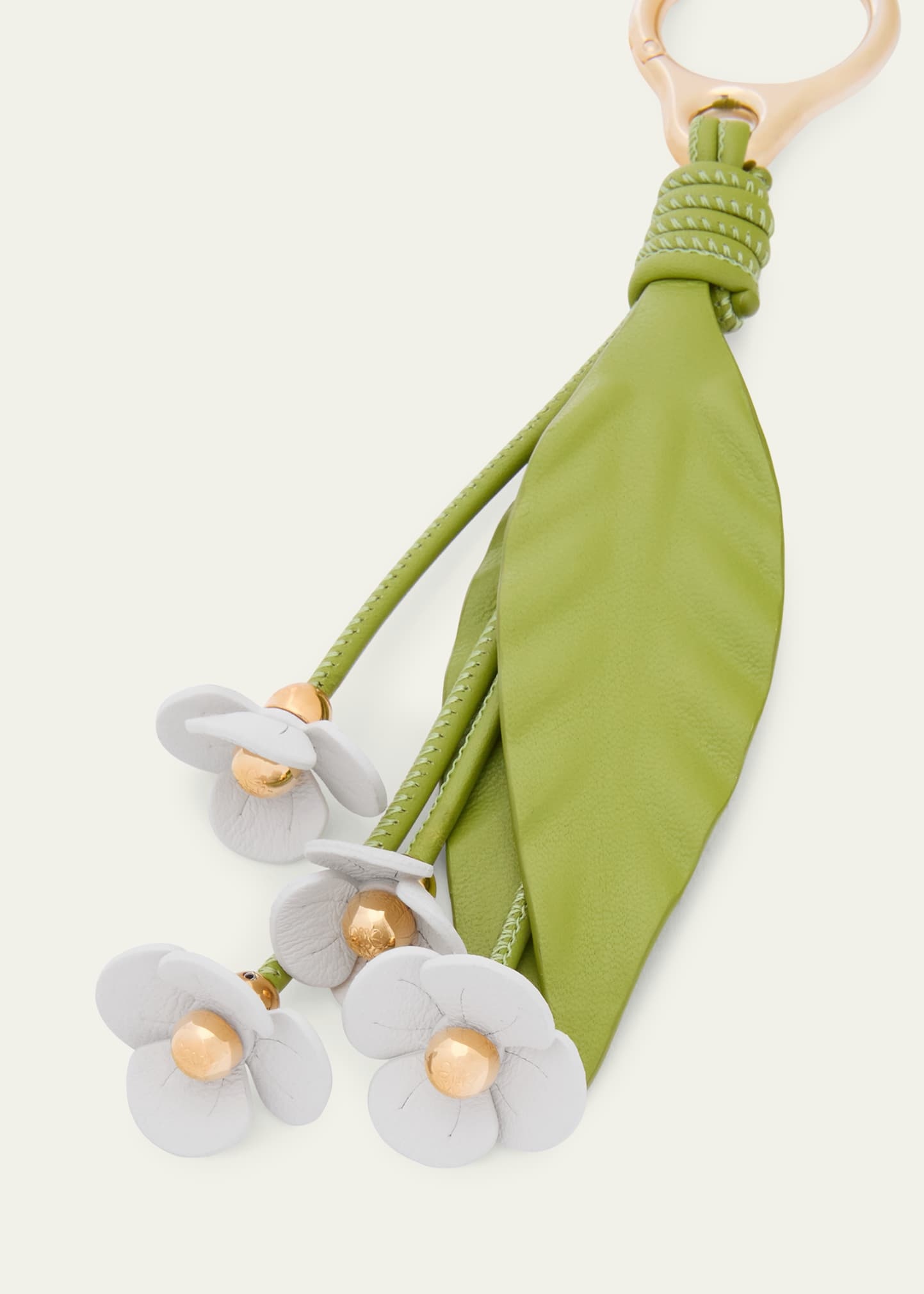 Strawberry Flower Bag Charm in Calfskin Leather - 2